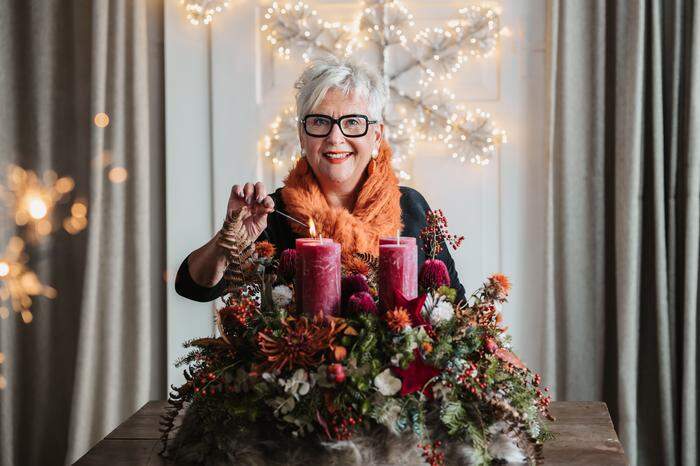 Floristin Renate Gumpl weiß, was heuer im Advent und zu Weihnachten Trend ist