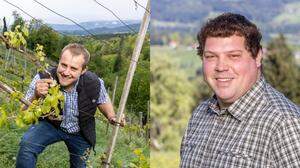 Links: Domenik im Weingarten seiner Familie. Rechts: Peter lebt auf einem Bergbauernhof, den sein Großvater aufgebaut hat