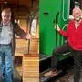 Die Hauptakteure hinter der Rettung des Flascherlzugs: Franz Zettl, Obmann der „Freunde der Stainzerbahn“, und Helmut Poglitsch, Lokführer und Betriebsstellenleiter (v. l.)