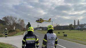 Der Rettungshubschrauber Christophorus 12 flog die Frau ins Krankenhaus