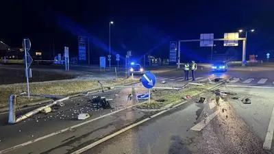 An einer Kreuzung in Feldkirchen war Endstation