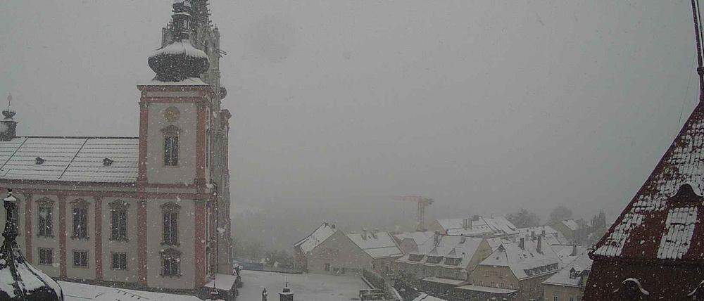 Schneefall in Mariazell