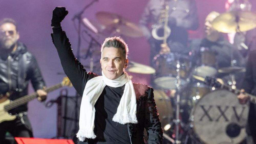 Robbie Williams lassen die Minusgrade sichtlich kalt