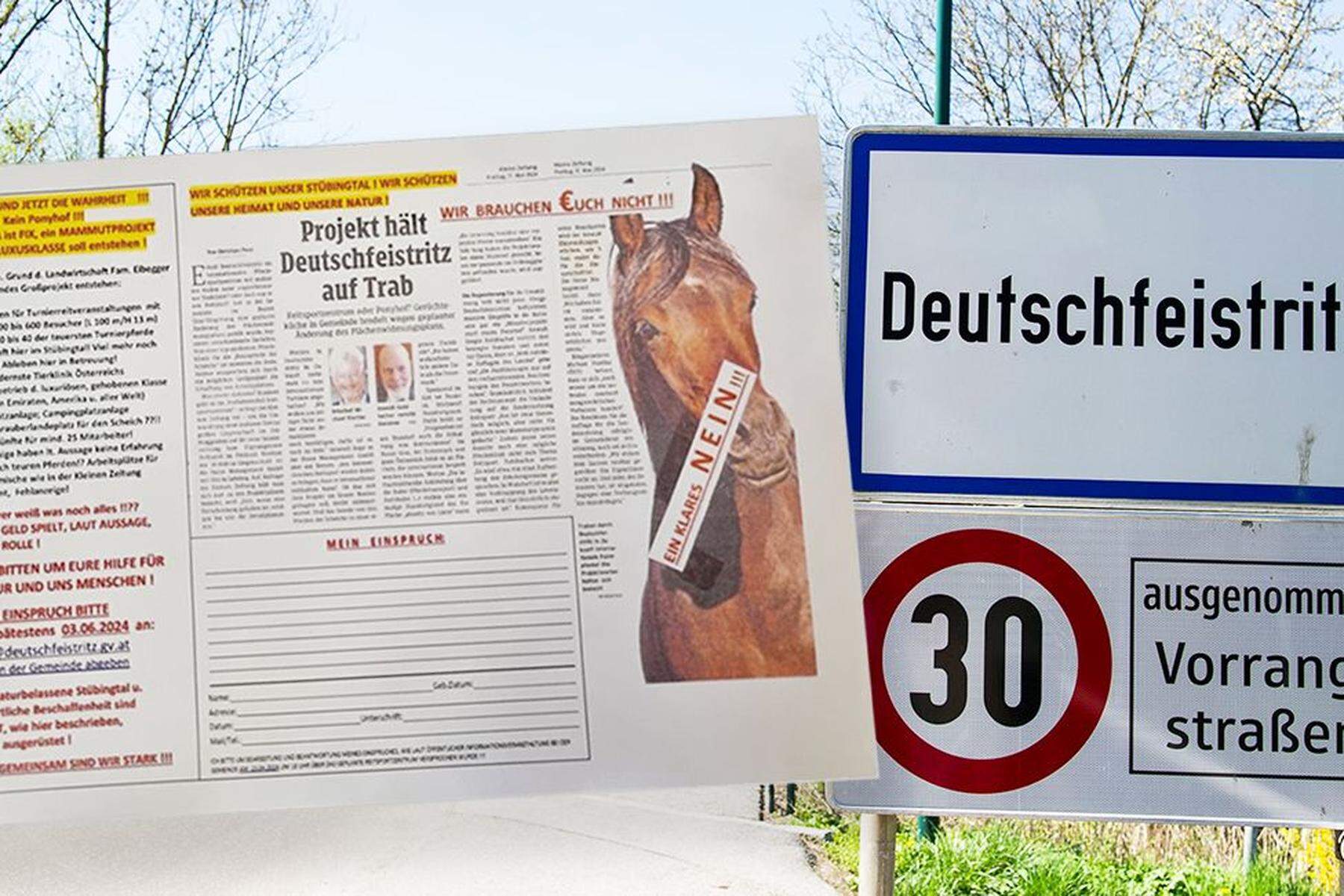 Mammutprojekt statt Ponyhof?: Widerstand gegen hochtrabende Pläne in Deutschfeistritz 