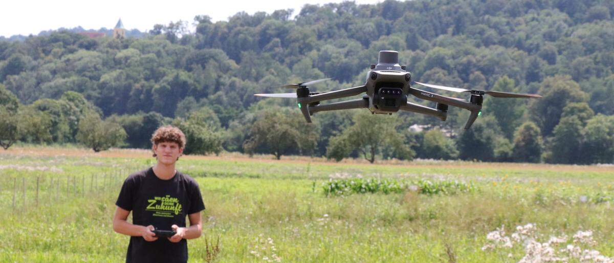Georg Wöls nutzt die Drohne, um Borkenkäfer zu bekämpfen