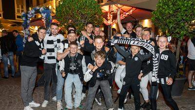 Sturm-Fans feierten in der Grazer Innenstadt