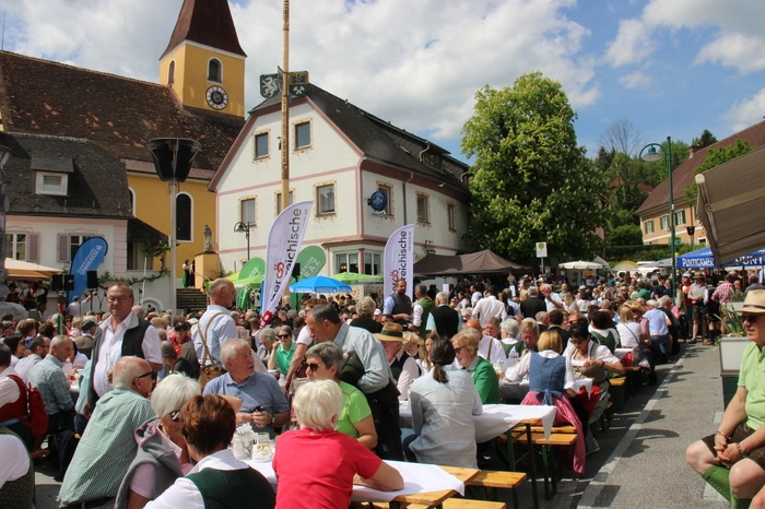 Nach dem Wortgottesdienst in der Pfarrkirche Ligist, zelebriert von Seelsorgeraumleiter Martin Trummler, wurde die „Steirische Roas“ am Ligister Marktplatz eröffnet.