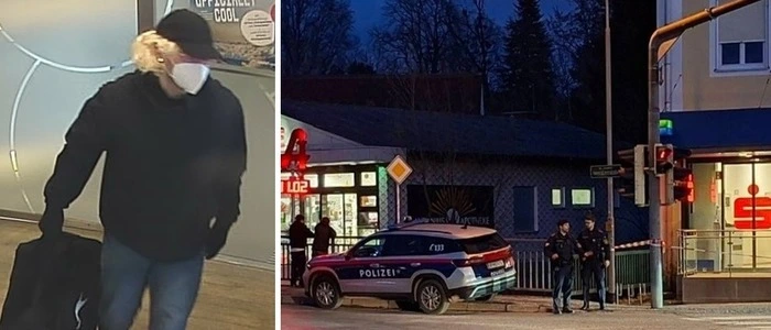 Die Bankfiliale in der Stattegger Straße war Schauplatz eines Überfalls, nun wird mit diesem Foto gefahndet