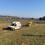 Rotes Kreuz und der Rettungshubschrauber C 12 waren in Wies im Einsatz
