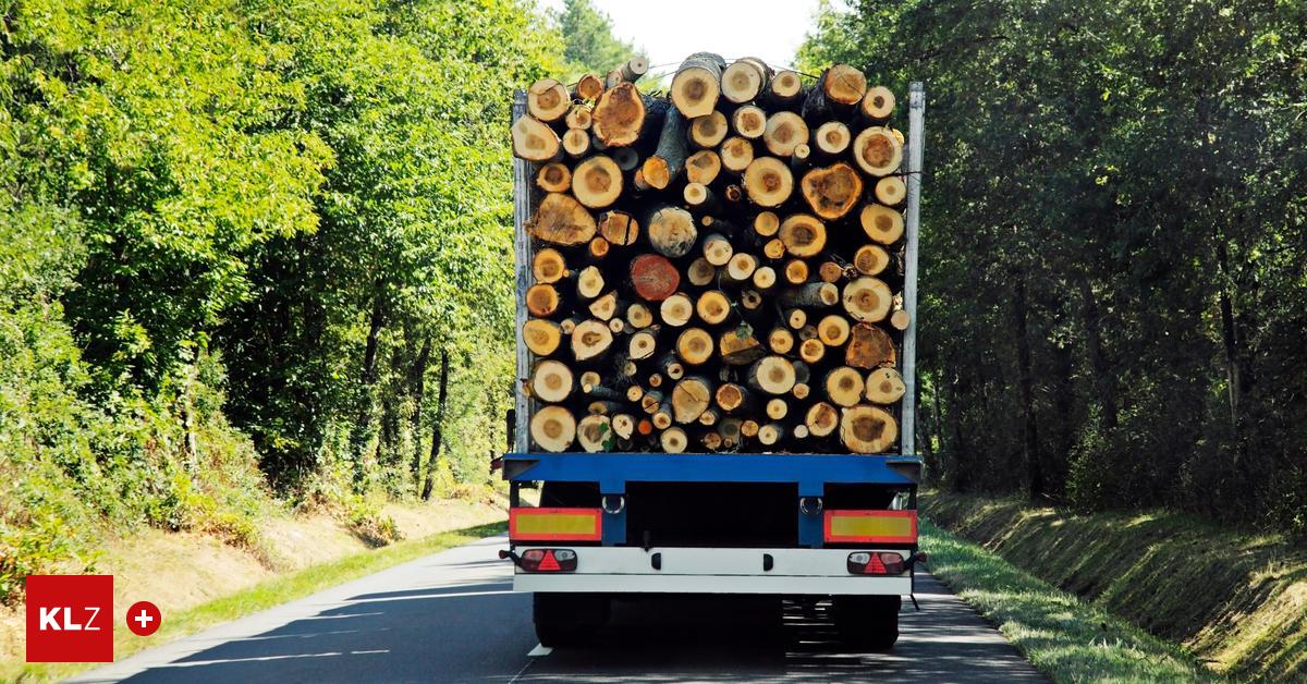 Murtal-Holz-Anh-nger-kippt-auf-Fahrbahn-zwei-Verletzte