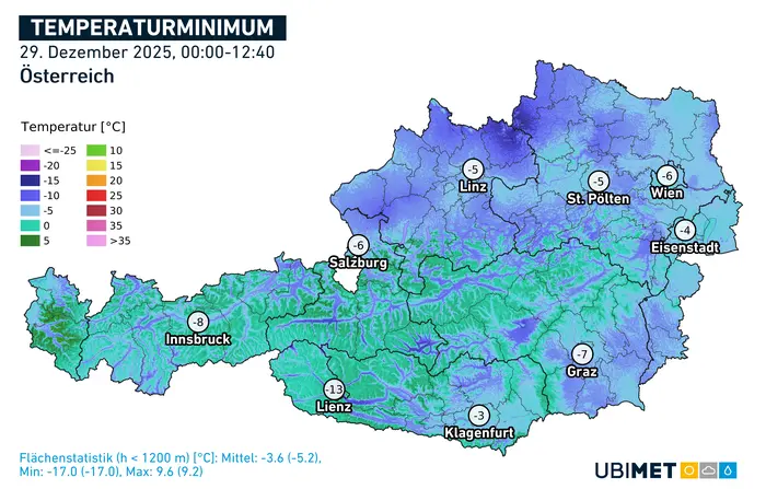 Frostig war es zum Wochenstart in ganz Österreich