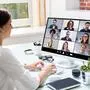 Online Video Conference Call. Remote Webinar Meeting
