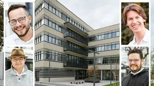 Ziehen neu in den Grazer Science Park ein: Benjamin Gigerl, Leo Bischof, Paul Kalcher und Oliver Tazl (von links oben) 