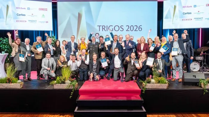Kärntner Trigos-Preisträger 2026 auf der Bühne des Casineum Velden: „Stimmungsmacher für die Transformation“