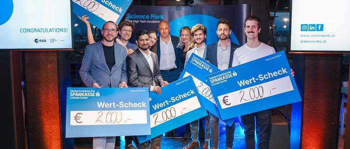 Die Gewinner bei der heurigen „Start-up Idea Competition“ am Grazer Science Park