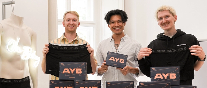 AYB-Gründer Dominik Jöbstl, Robert Haidl und Fabio Steiner 