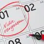 Kalender mit der Notiz Nicht vergessen - 1. Juli