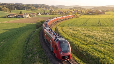 Der Railjet Sonnendeck ist 160 Meter lang