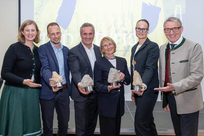 Barbara Eibinger-Miedl, Markus Pirker (Userbrain), Engelbert Liebminger (Andritz AG), Ilse Bartenstein, Karoline Scheucher (Steirerfleisch), Josef Herk