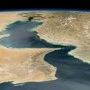 An der engsten Stelle gerade einmal 50 Kilometer breit: Die Straße von Hormuz