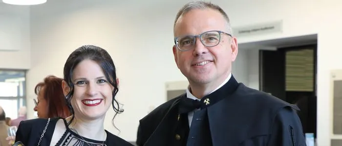 Christine Gröll mit ihrem Dissertationsbetreuer Helmut Flachberger
