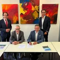 Hans Roth, Saubermacher Gründer, Thomas Scherübl, Beteiligungsmanagement Saubermacher, Heinz Sarkleti, Geschäftsführer Mürztaler Saubermacher GmbH und Matthäus Bachernegg, Bürgermeister Stadt Kapfenberg (von links) besprechen die Zielsetzungen.