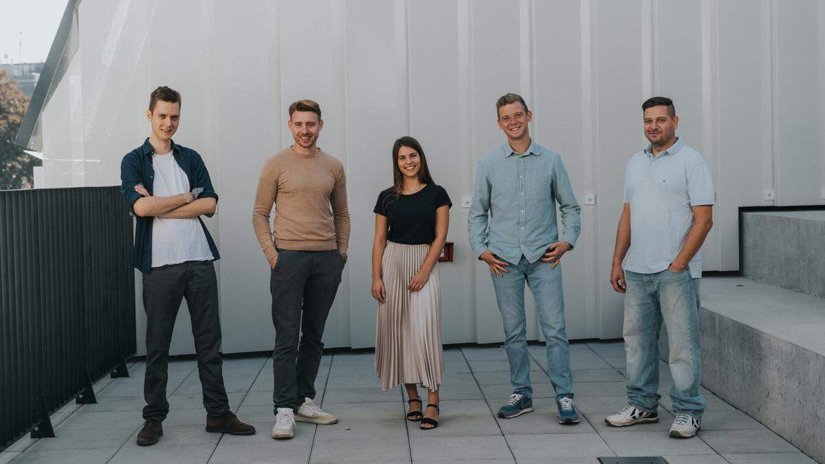 Das Team von Quickticket: Simon Thurner, Armin Dax-Sinkovits, Katharina Feiertag, Niklas Kloiber, Nedin Malinovic