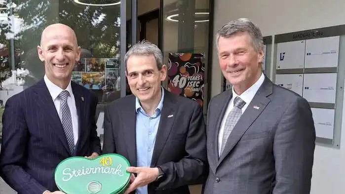 Wirtschaft trifft Wissenschaft: Willibald Ehrenhöfer, Stefan Mangard, Horst Bischof