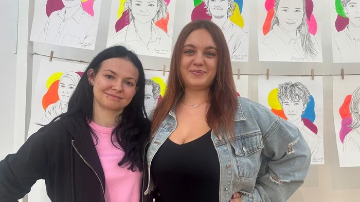 „Jugend am Werk“-Teilnehmerinnen Lara Jamnig (links) und Janine Ladinig