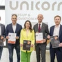 Das Hermann Hauser Frontier Lab kommt nach Graz: Bernhard Weber (Unicorn), Stadtrat Kurt Hohensinner, Jasmin Güngör (Onsight Ventures), Landesrat Willibald Ehrenhöfer und Christoph Robinson (IV Steiermark) 